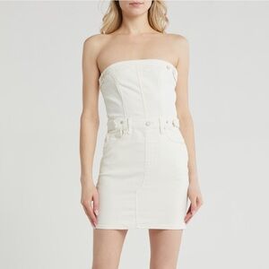 Good American Fit For Success Strapless Denim Minidress Size Medium